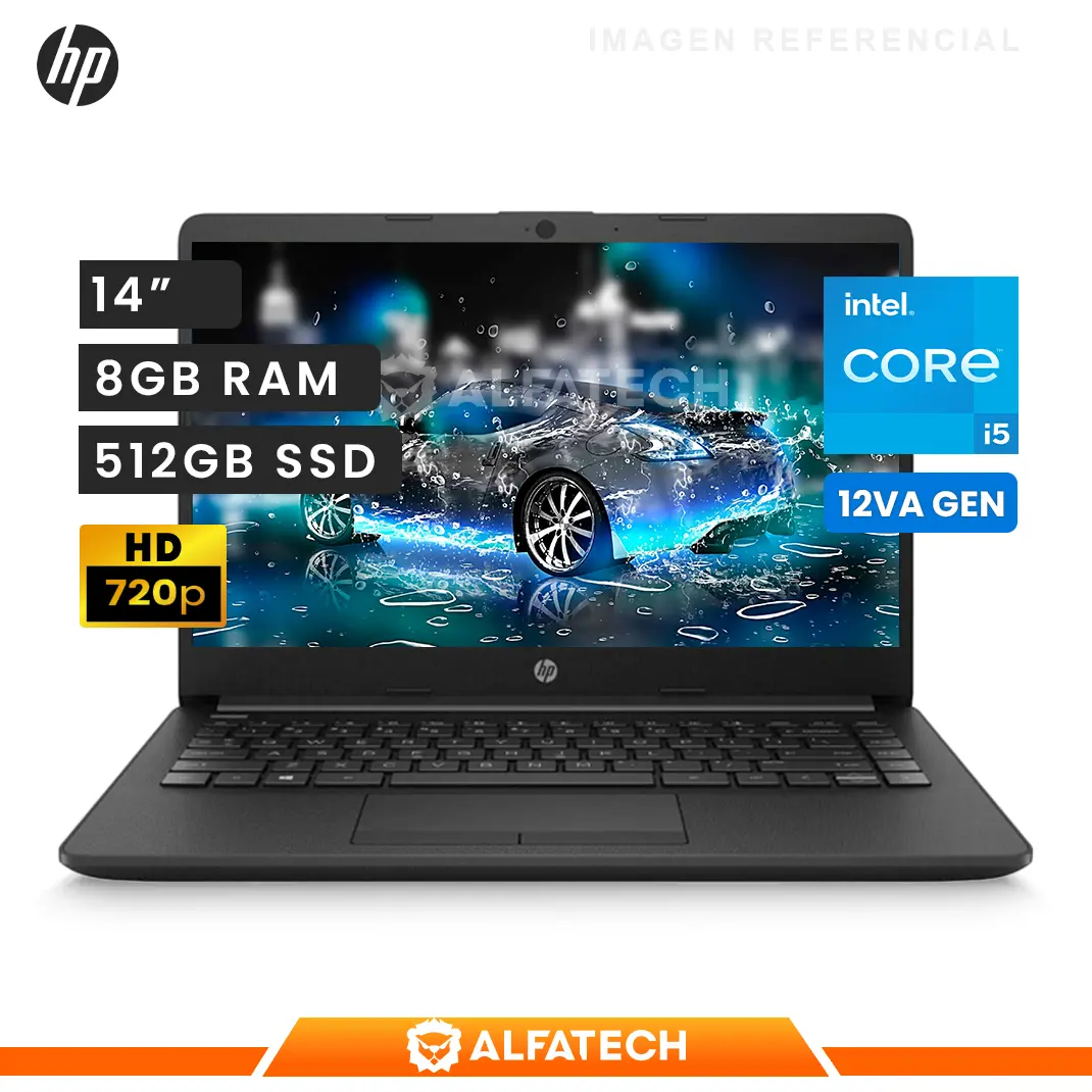 LAPTOP HP 240 G9 INTEL CORE I5 1235U 8GB RAM 512GB SSD 14 HD LED
