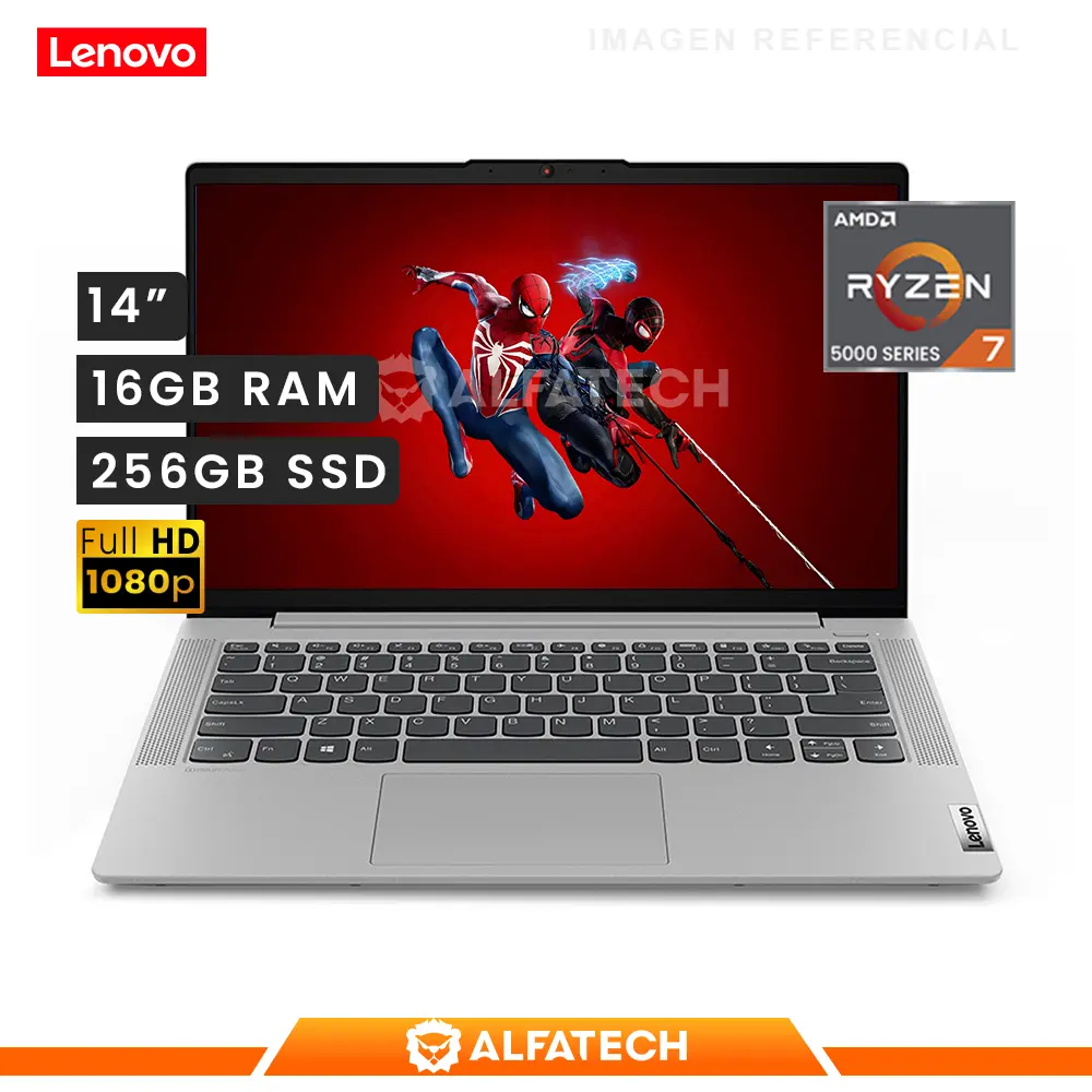 LAPTOP LENOVO IDEAPAD 5 14ALC05 AMD RYZEN 7 5700U 16GB RAM 256GB SSD 14 FHD