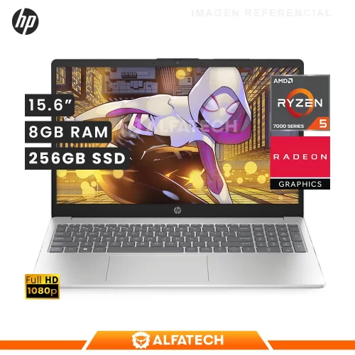 LAPTOP HP 15-FC0009LA AMD RYZEN 5 7520U 8GB RAM 256GB SSD 15.6 FHD LED(802M9LA#ABM)