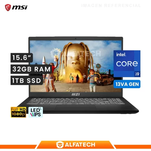 LAPTOP MSI MODERN 15 H B13M-010US INTEL CORE I9 13900H 32GB RAM 1TB SSD 15.6 FHD IPS