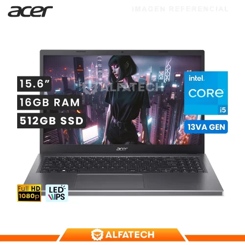 LAPTOP ACER ASPIRE 5 A515-58P-55SN INTEL CORE I5 1335U 16GB RAM 512GB SSD 15.6 FHD IPS (NX.KHJAL.003)