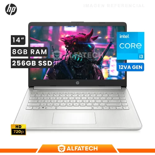 LAPTOP HP 14-DQ5009LA INTEL CORE I3-1215U 8GB RAM 256GB SSD 14 HD LED (8W6D3LA#ABM)
