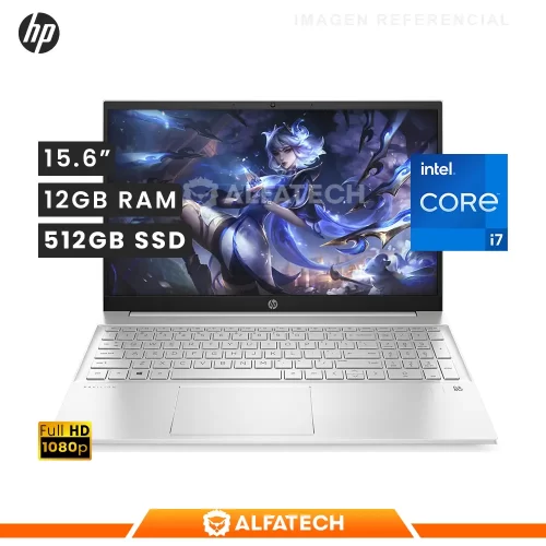 LAPTOP HP PAVILION 15-EG0527LA INTEL CORE I7 1165G7 12GB RAM 512GB SSD 15.6 FHD (84A50LA#ABM)
