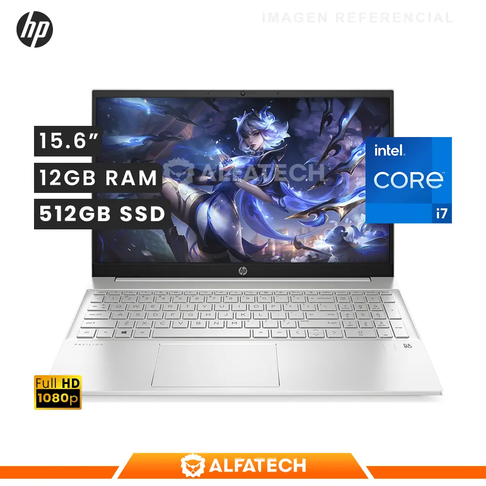 LAPTOP HP PAVILION 15-EG0527LA INTEL CORE I7 1165G7 12GB RAM 512GB SSD 15.6 FHD (84A50LA#ABM)