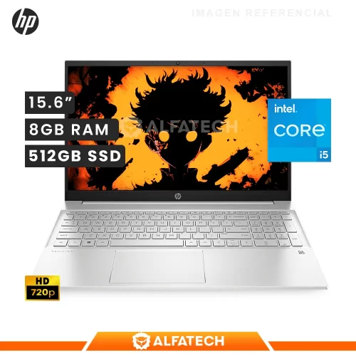 LAPTOP HP PAVILION 15-EG0528LA INTEL CORE I5 1135G7 8GB RAM 512GB SSD 15.6 HD LED (84A51LA#ABM)