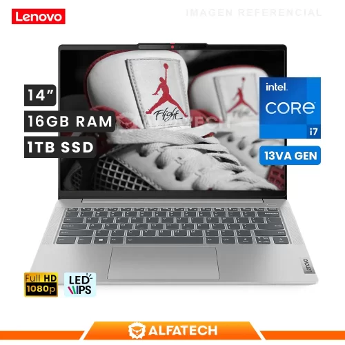 LAPTOP LENOVO IDEAPAD SLIM 14IRL8 INTEL CORE I7 13620H 16GB RAM 1TB SSD 14 WUXGA (82XD0049LM)
