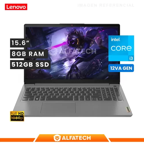 LAPTOP LENOVO IDEAPAD 3 15IAU7 INTEL CORE I3 1215U 8GB RAM 512GB SSD 15.6 FHD (82RK00WCLM)