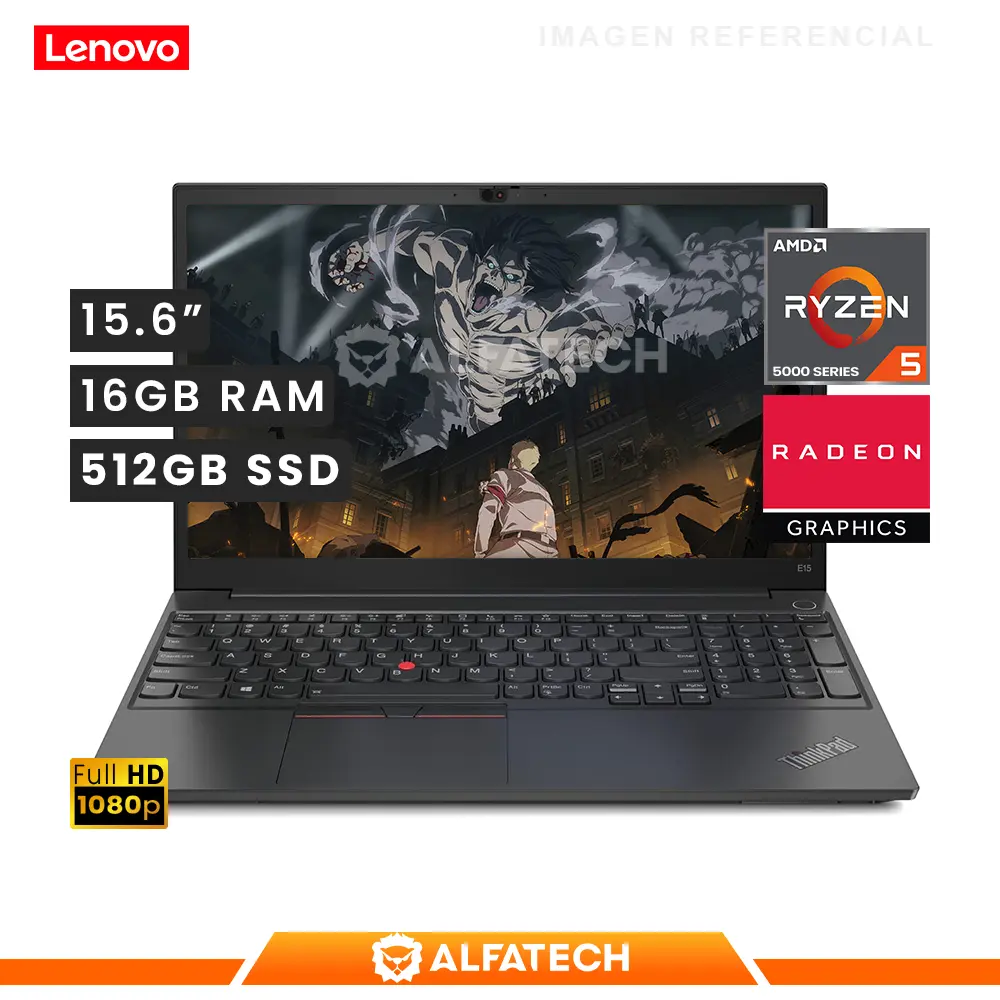 LAPTOP LENOVO THINKPAD E15 G3 AMD RYZEN 5 5500U 16GB RAM 512GB SSD 15.6 FHD(20YSH1M900)
