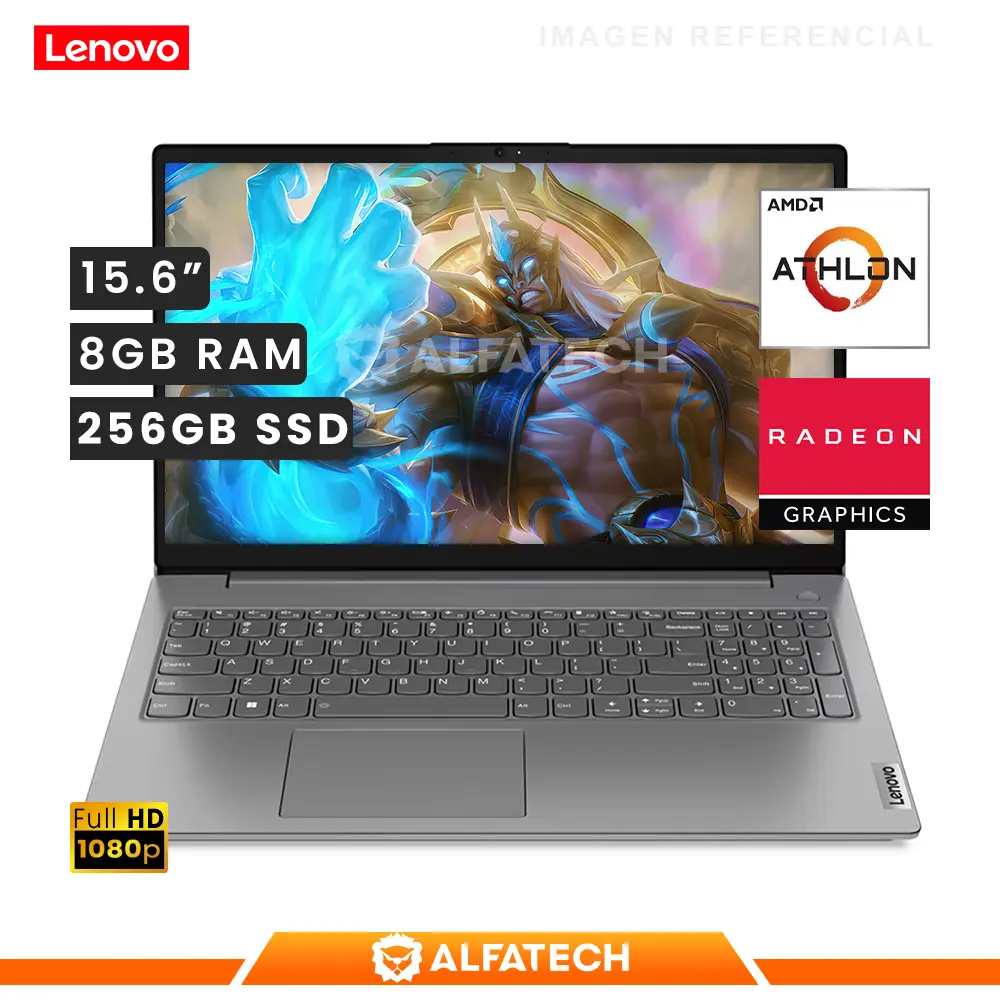 LAPTOP LENOVO V15 G4 AMN AMD ATHLOM SILVER 7120U 8GB RAM 256GB SSD 15.6 FHD (82YU00X5LM)