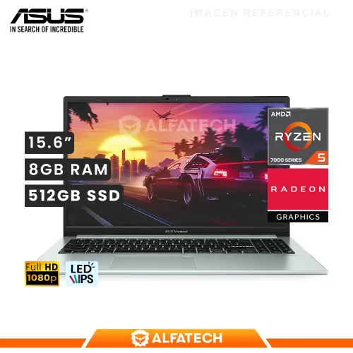 LAPTOP ASUS VIVOBOOK GO E1504FA-NJ404W AMD RYZEN 5 7520 8GB RAM 512GB SSD 15.6 FHD (90NB0ZR3-M00KJ0)