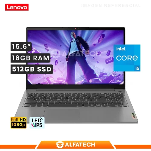LAPTOP LENOVO IDEAPAD 3 15ITL6 INTEL CORE I5 1135G7 16GB RAM 512GB SSD 15.6 FHD (82H802LMLM)