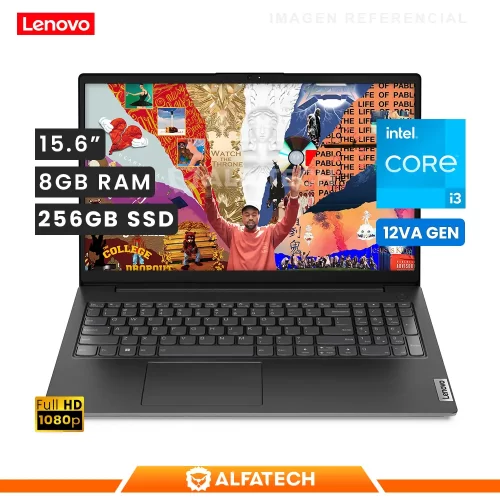 LAPTOP LENOVO V15 G3 IAP INTEL CORE I3 1215U 8GB RAM 256GB SSD 15.6 FHD LED (82TT00CVLM)