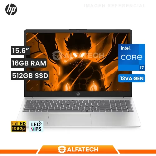 LAPTOP HP 15-FD0008LA INTEL CORE I7 1355U 16GB RAM 512GB SSD 15.6 FHD (802P0LA#ABM)