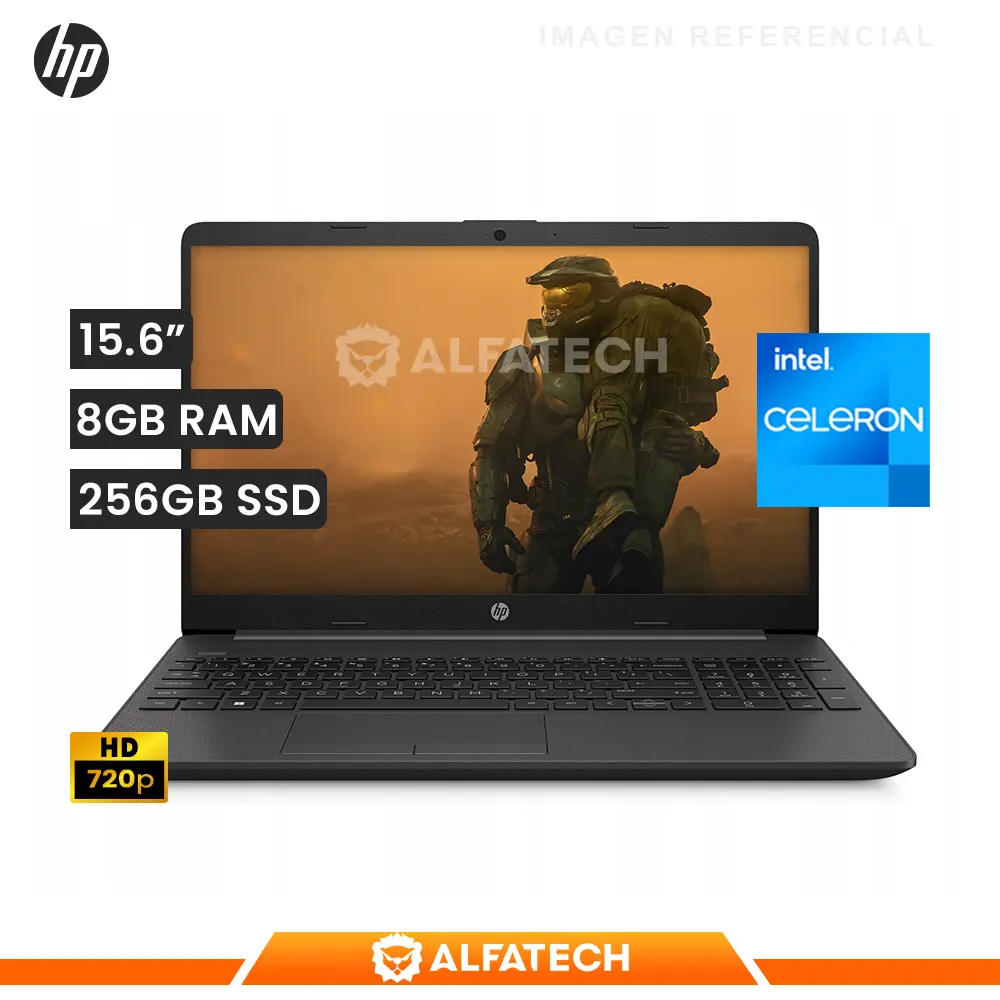 LAPTOP HP 250 G9 INTEL CELERON N4500 8GB RAM 256GB SSD 15.6 HD (7C6E4LTA)
